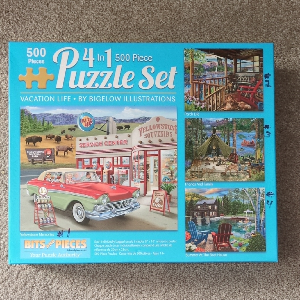 Bits and Pieces 4-in-1 Vacation Life Puzzle Set
